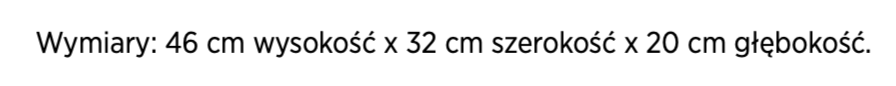 Tabela rozmiarów