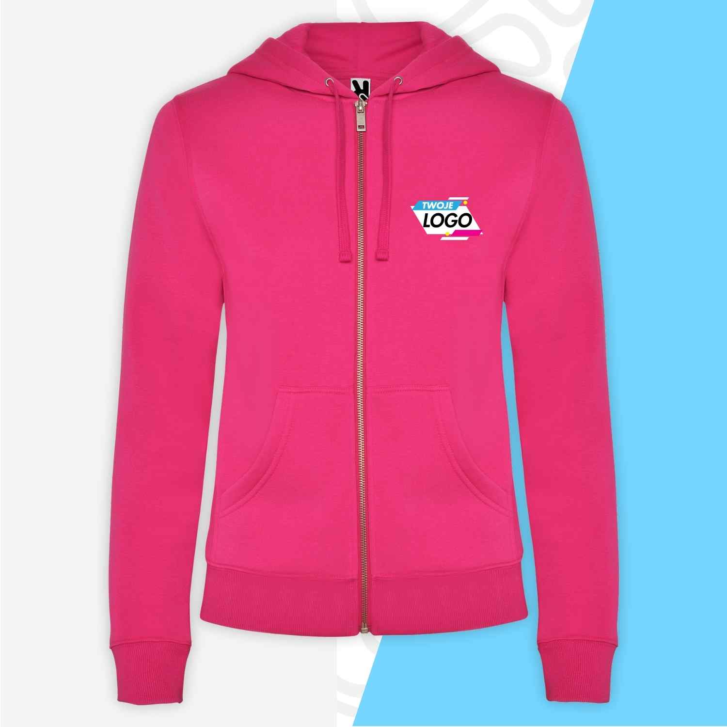 Bluza Damska rozpinana z własnym nadrukiem