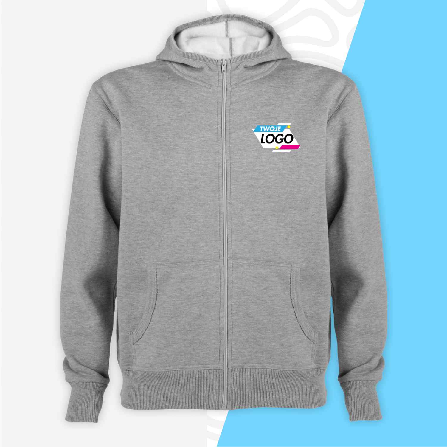 Bluza rozpinana z własnym nadrukiem