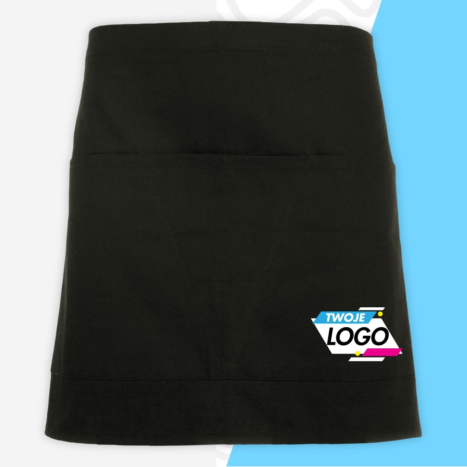 Krótki fartuch z własnym nadrukiem